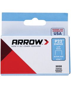 Arrow 224 P22 Plier Staples, 5,050 pack (1/4 Inches)
